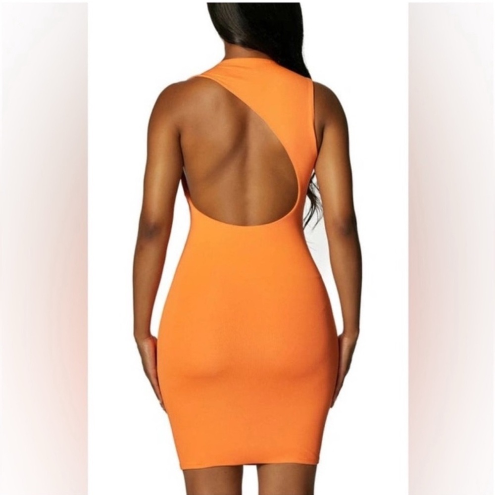 Orange Peel Naked Wardrobe Cutout Back Sleeveless Minidress - Size S - Picture 2 of 3